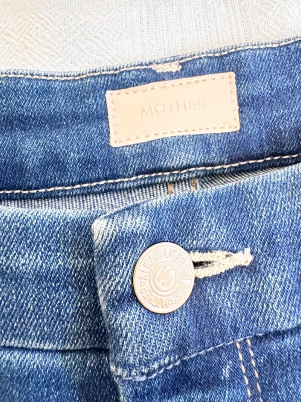 MOTHER The Roller Fray Balls Of Yarn Wide Leg Jeans Blue Size 29 - Picture 10 of 15